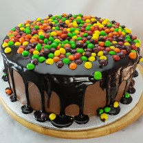 Drip Cake - Skittles and Chocolate Drip Cake